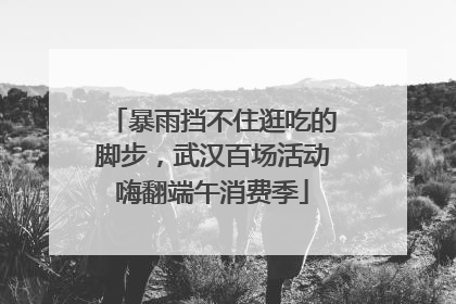 暴雨挡不住逛吃的脚步，武汉百场活动嗨翻端午消费季