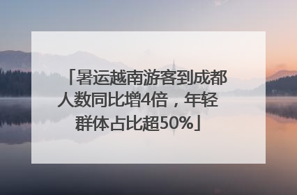暑运越南游客到成都人数同比增4倍，年轻群体占比超50%