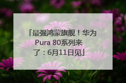 最强鸿蒙旗舰！华为Pura 80系列来了：6月11日见