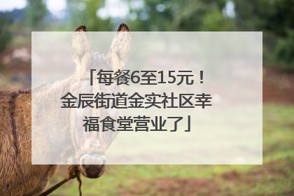 每餐6至15元！金辰街道金实社区幸福食堂营业了