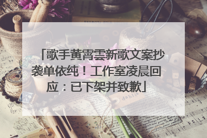 歌手黄霄雲新歌文案抄袭单依纯！工作室凌晨回应：已下架并致歉