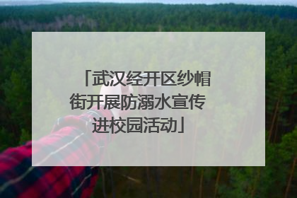 武汉经开区纱帽街开展防溺水宣传进校园活动