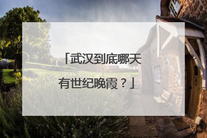 武汉到底哪天有世纪晚霞？
