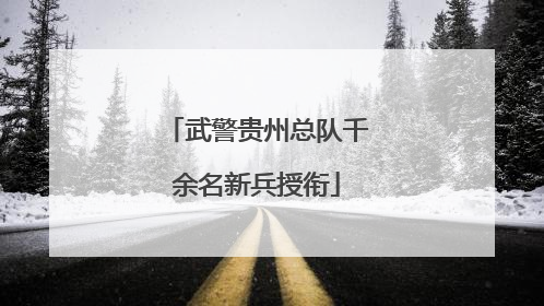 武警贵州总队千余名新兵授衔