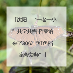 沈阳：“一老一小”共学共悟 档案馆来了30位“红色档案修复师”
