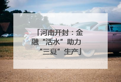 河南开封：金融“活水”助力“三夏”生产