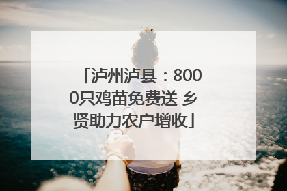 泸州泸县：8000只鸡苗免费送 乡贤助力农户增收