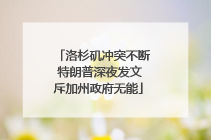 洛杉矶冲突不断 特朗普深夜发文斥加州政府无能
