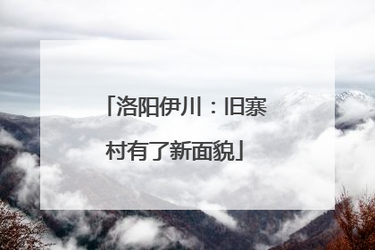洛阳伊川：旧寨村有了新面貌
