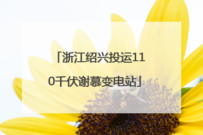 浙江绍兴投运110千伏谢慕变电站