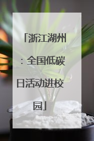 浙江湖州：全国低碳日活动进校园