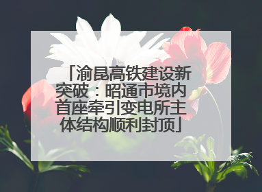 渝昆高铁建设新突破：昭通市境内首座牵引变电所主体结构顺利封顶