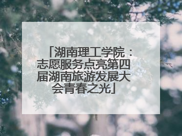 湖南理工学院：志愿服务点亮第四届湖南旅游发展大会青春之光