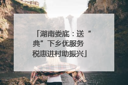 湖南娄底：送“典”下乡优服务 税惠进村助振兴