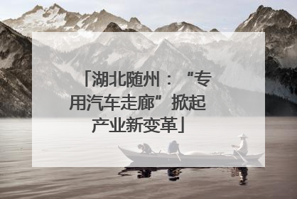 湖北随州：“专用汽车走廊”掀起产业新变革