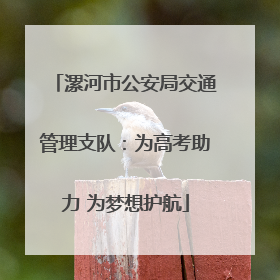漯河市公安局交通管理支队：为高考助力 为梦想护航