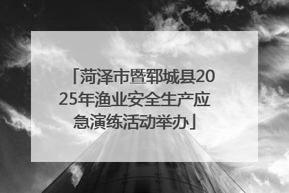 菏泽市暨郓城县2025年渔业安全生产应急演练活动举办