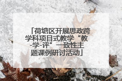 荷塘区开展思政跨学科项目式教学“教-学-评”一致性主题课例研讨活动