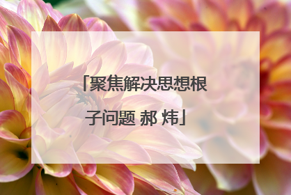 聚焦解决思想根子问题 郝 炜