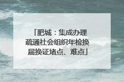 肥城：集成办理 疏通社会组织年检换届换证堵点、难点