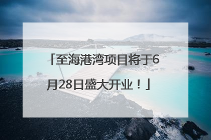 至海港湾项目将于6月28日盛大开业！