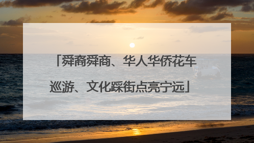 舜裔舜商、华人华侨花车巡游、文化踩街点亮宁远