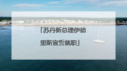 苏丹新总理伊德里斯宣誓就职