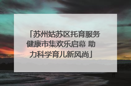 苏州姑苏区托育服务健康市集欢乐启幕 助力科学育儿新风尚