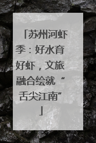 苏州河虾季：好水育好虾，文旅融合绘就“舌尖江南”