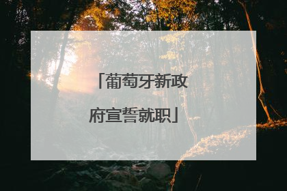 葡萄牙新政府宣誓就职