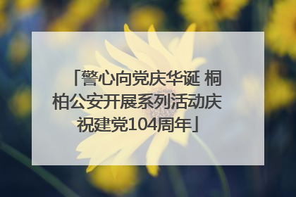 警心向党庆华诞 桐柏公安开展系列活动庆祝建党104周年