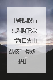 警惕假冒！选购正宗“海口火山荔枝”有妙招