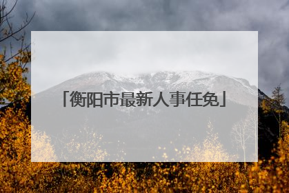 衡阳市最新人事任免
