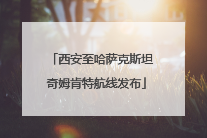 西安至哈萨克斯坦奇姆肯特航线发布