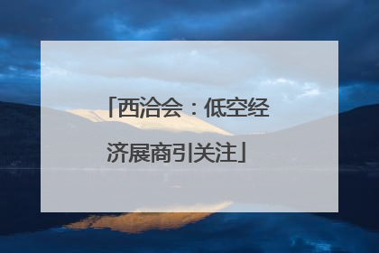 西洽会：低空经济展商引关注