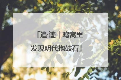 追·迹｜鸡窝里发现明代抱鼓石
