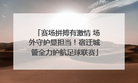 赛场拼搏有激情 场外守护显担当！宿迁城管全力护航足球联赛