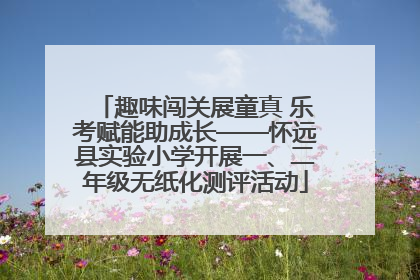 趣味闯关展童真 乐考赋能助成长——怀远县实验小学开展一、二年级无纸化测评活动