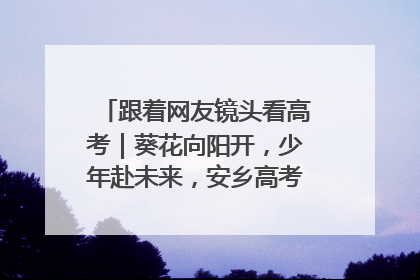 跟着网友镜头看高考｜葵花向阳开，少年赴未来，安乡高考首日的希望图景