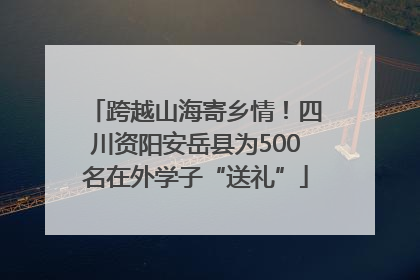 跨越山海寄乡情！四川资阳安岳县为500名在外学子“送礼”