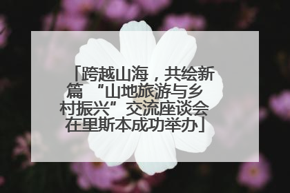 跨越山海，共绘新篇 “山地旅游与乡村振兴”交流座谈会在里斯本成功举办