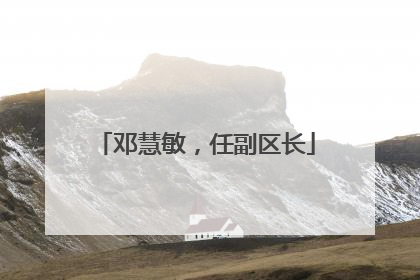 邓慧敏，任副区长