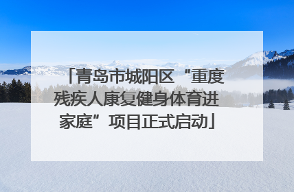 青岛市城阳区“重度残疾人康复健身体育进家庭”项目正式启动