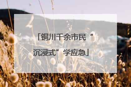 铜川千余市民“沉浸式”学应急