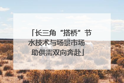 长三角“搭桥”节水技术与场景市场 助供需双向奔赴