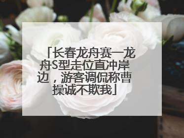 长春龙舟赛一龙舟S型走位直冲岸边，游客调侃称曹操诚不欺我