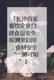 长沙首家餐饮企业自建食品安全检测室启用，食材安全“一测可知”