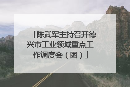 陈武军主持召开德兴市工业领域重点工作调度会（图）