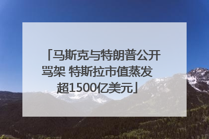 马斯克与特朗普公开骂架 特斯拉市值蒸发超1500亿美元