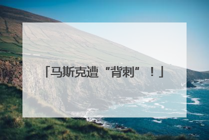 马斯克遭“背刺”！